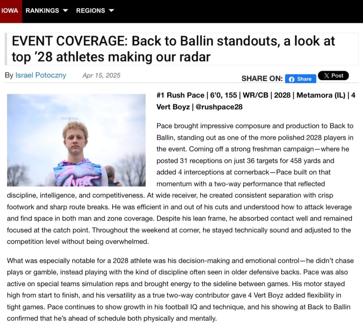 Appreciate the write up <a href="/sixstarfootball/">Six Star Football | PLUS+</a>. Just getting started. <a href="/4VertAcademy/">4 Vert Academy</a> #7v7football