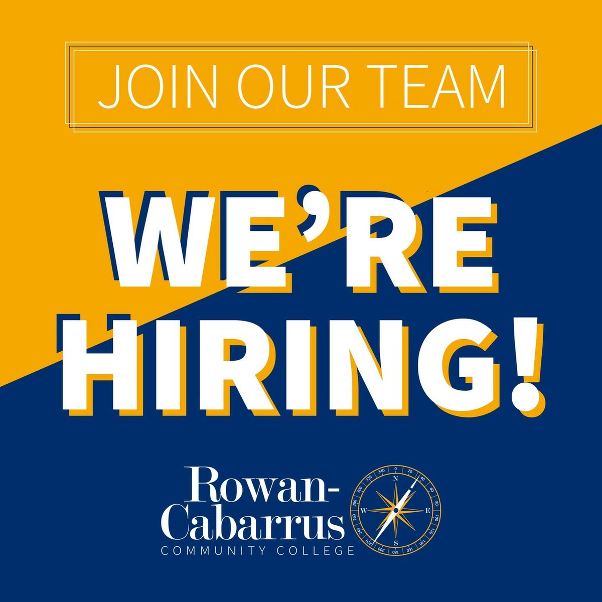 Ready to take the next step in your career? Explore new ways to grow, lead and make a difference at Rowan-Cabarrus. View our current job openings at rcccjobs.com.