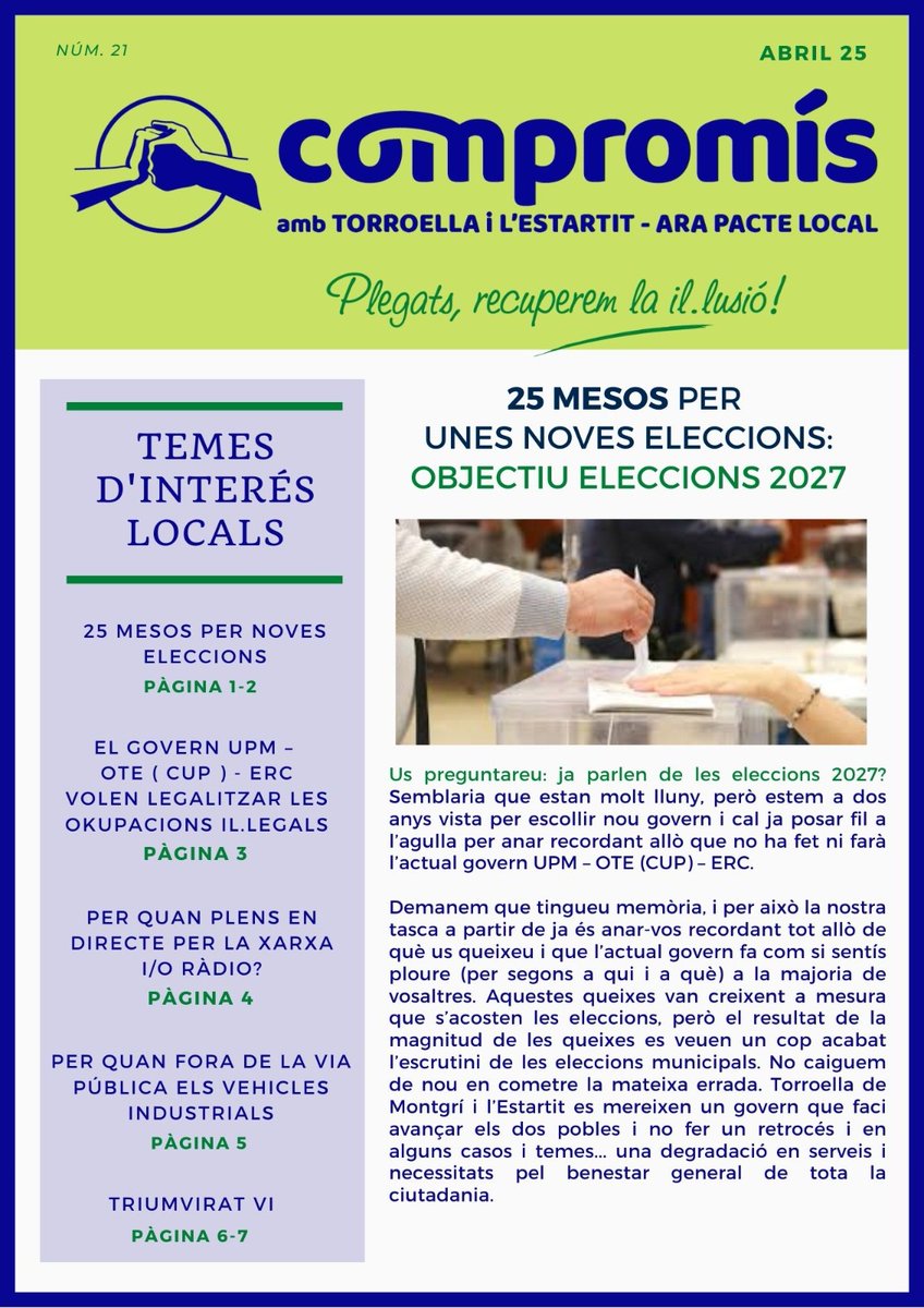 Compromís amb Torroella i l'Estartit tweet media