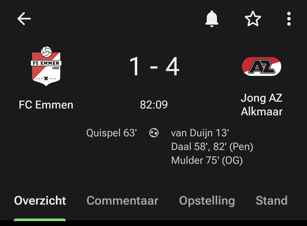 TelstarWLVZ's tweet photo. #fceTEL Mooi resultaat in Emmen https://t.co/nN9jrFezlH