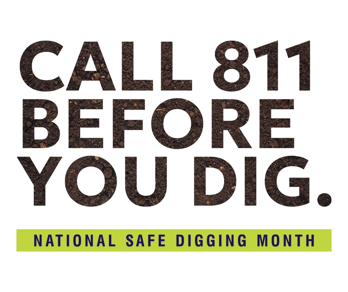 April is #NationalSafeDiggingMonth so here's your friendly reminder to ALWAYS call 811 before you dig - no matter how big or small the project! Protect yourself and underground utilities! 📞🌳🏠

Learn more - arvig.com/call-before-yo…

#811BeforeYouDig #Call811 #CBYD