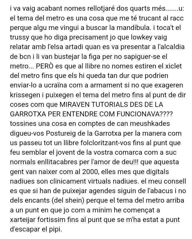 Mario (@mariusbros9) on Twitter photo Aquest paràgraf de <a href="/eltrodeponent/">trodeponent</a> és d'aquests que marquen època. Això sí és renovar i modernitzar el català. Aquest paràgraf de <a href="/eltrodeponent/">trodeponent</a> és d'aquests que marquen època. Això sí és renovar i modernitzar el català.