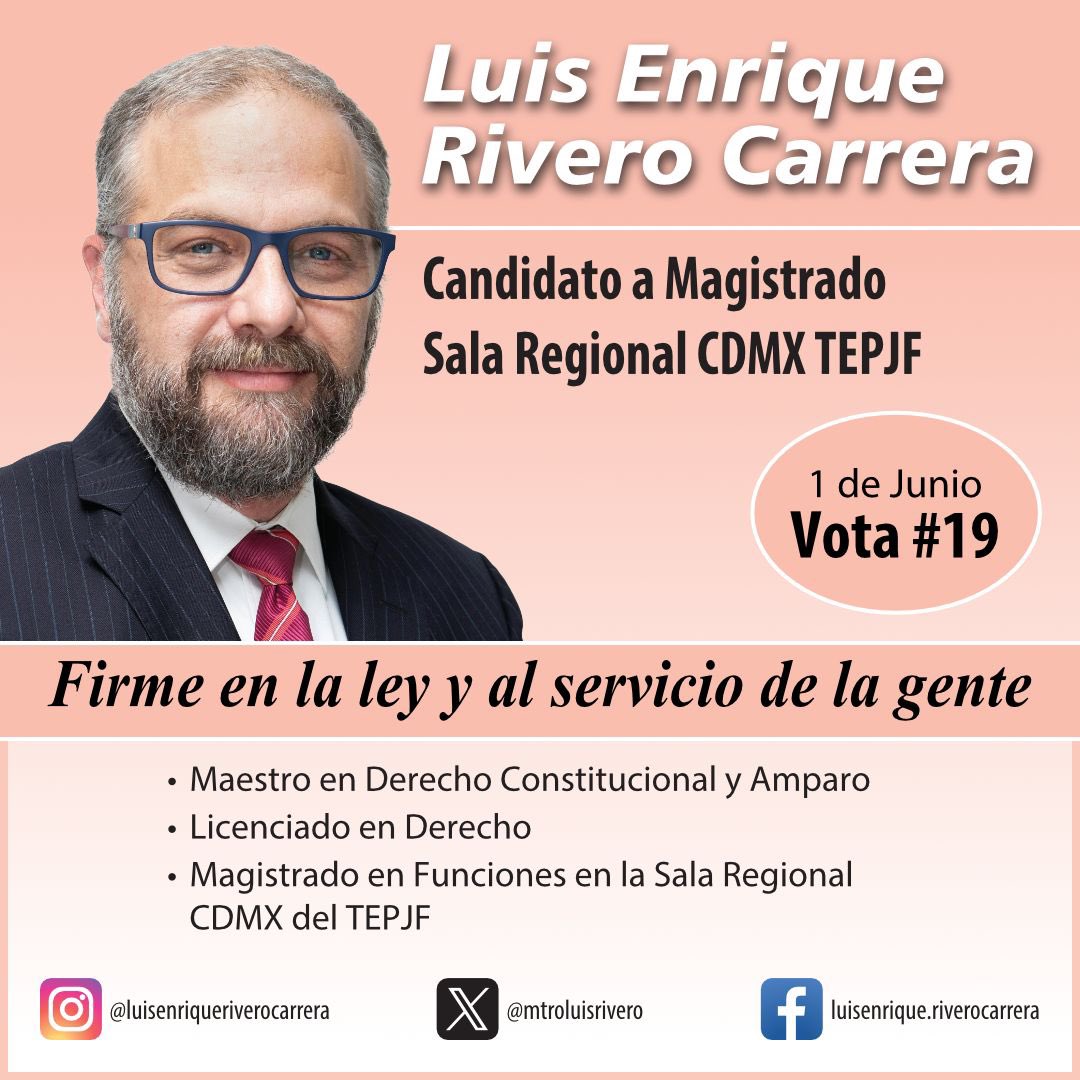 #elecciónjudicial #democracia  #boletasalmónNo19 #yovotoporRivero