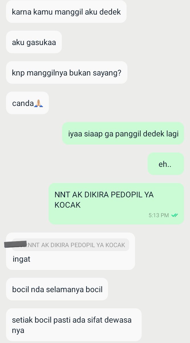 Kocak of the day 
"Bocil nda selamamya bocil" 

Lu tau umurny brp.. 14 😭😭