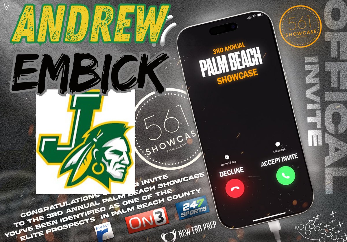 Andrew embick (@andrewembick11) on Twitter photo I will be attending the 2025 (561) Palm Beach Showcase Camp. Looking forward to the competition. <a href="/561showcase/">561 Sports</a> @coachgadjacobs <a href="/EraPrep/">New Era Prep</a> <a href="/JupFBRecruiting/">Jupiter Football Recruiting</a> <a href="/101Warriors/">Jupiter Football</a> <a href="/Runna81/">David Runner</a> I will be attending the 2025 (561) Palm Beach Showcase Camp. Looking forward to the competition. <a href="/561showcase/">561 Sports</a> @coachgadjacobs <a href="/EraPrep/">New Era Prep</a> <a href="/JupFBRecruiting/">Jupiter Football Recruiting</a> <a href="/101Warriors/">Jupiter Football</a> <a href="/Runna81/">David Runner</a>