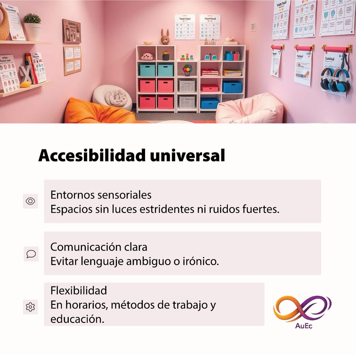 AutistasEc593's tweet photo. La transformación del entorno para responder a las demandas y necesidades de las personas autistas beneficia a toda las personas https://t.co/FVNAkT3UOM