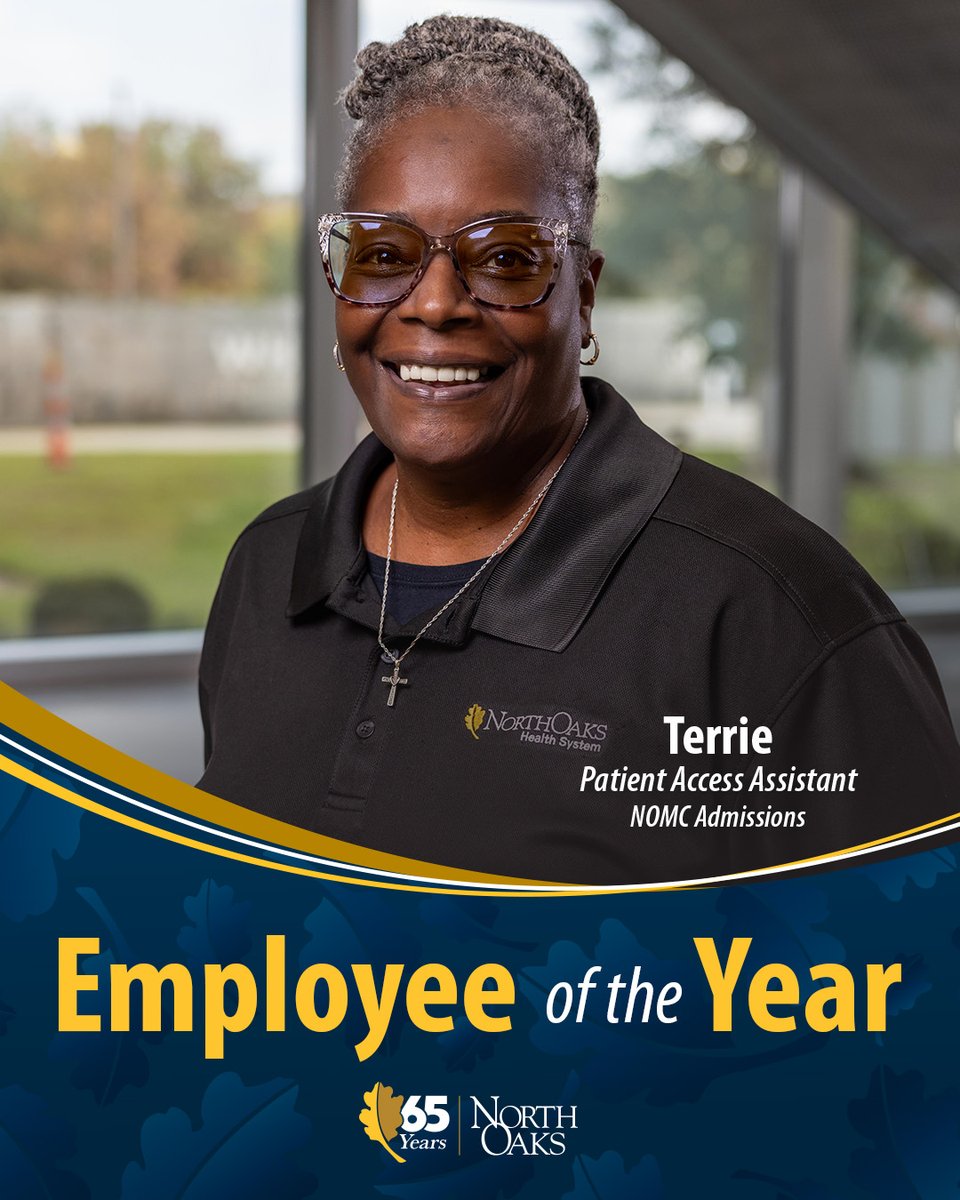 Please join us in congratulating Terrie, who was celebrated on Thursday, April 17, as Employee of the Year! Terrie joined the North Oaks Environmental Services team in 2019 and North Oaks Medical Center’s Patient Access department as an Assistant in 2022.
