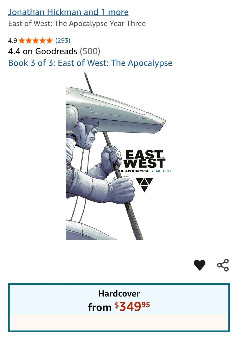 Mardigraz718's tweet image. So I bit the bullet and bought the East of West compendium cuz let's be real, that book 3 hardcover ain't happenin. At least not anytime soon! #EastofWest #HonkaiStarRail