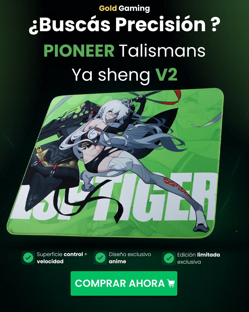 🍏Esport Tiger disponible en nuestro sitio web 🍏

🟢Superficie: Control
🟢Tamaño: 480x400mm
🟢Base: Poliuretano
🟢Diseño Exclusivo

🛍️goldgaming.com.ar/products/espti…