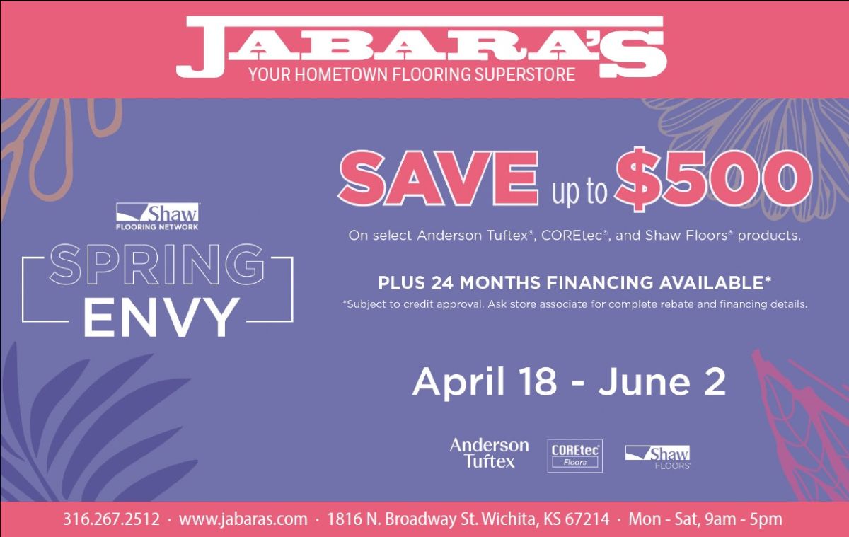 Jabara's #SpringEnvy is here! Be the envy of your neighborhood with new #flooring and #homeimprovement materials from Jabara's!- mailchi.mp/jabaras.com/pr…