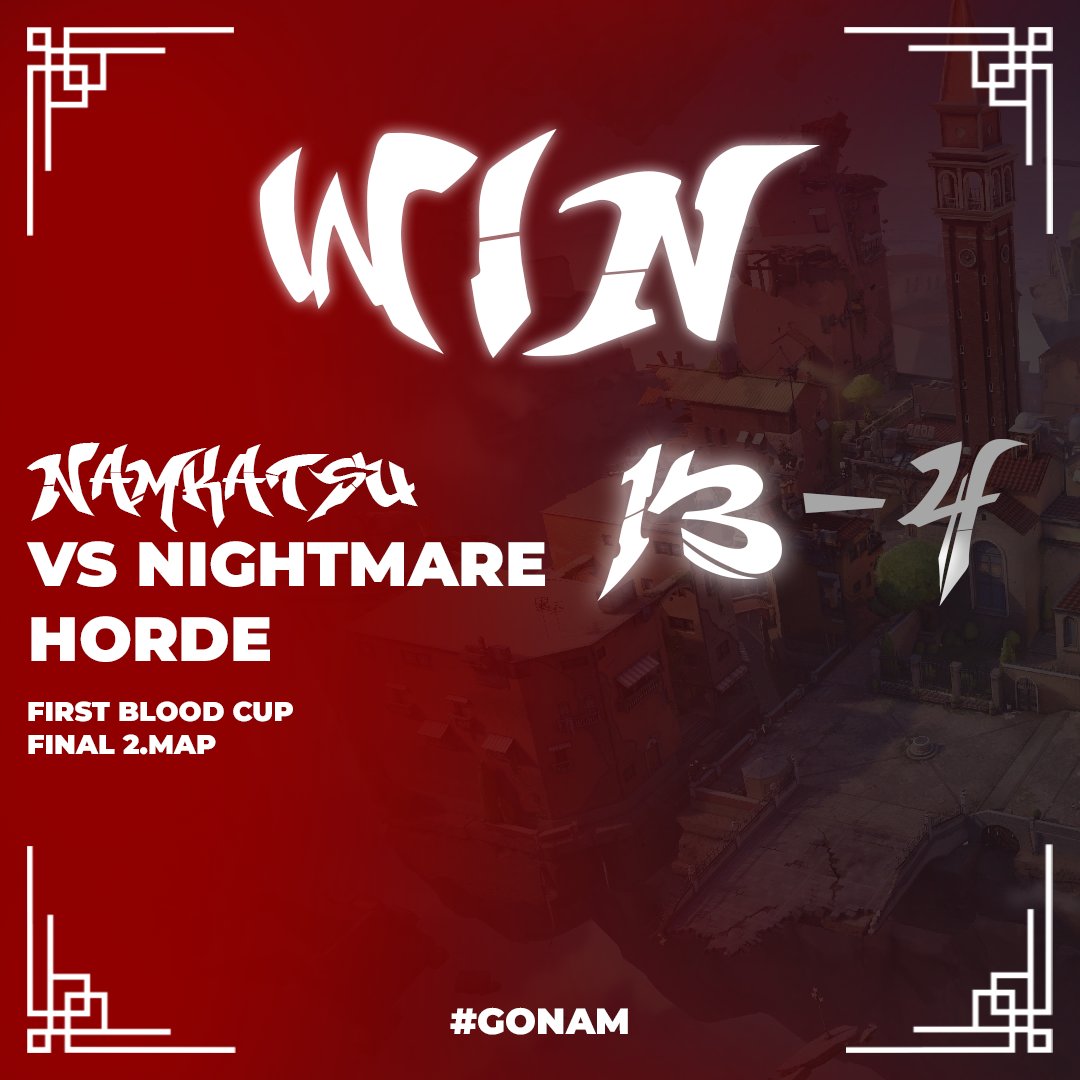 First Blood Cup Turnuvasında kolay bi şampiyonluk. #GONAM
Yarı Final: 13-3 Nightwish
Final: 13-6 / 13-4 @NHespor