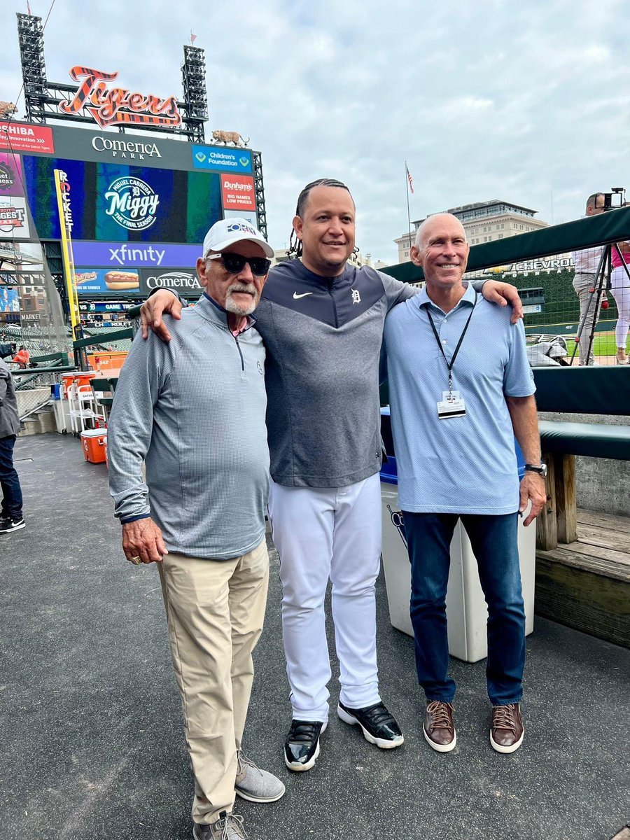 Jim Leyland, Miguel Cabrera and Alan Trammell.