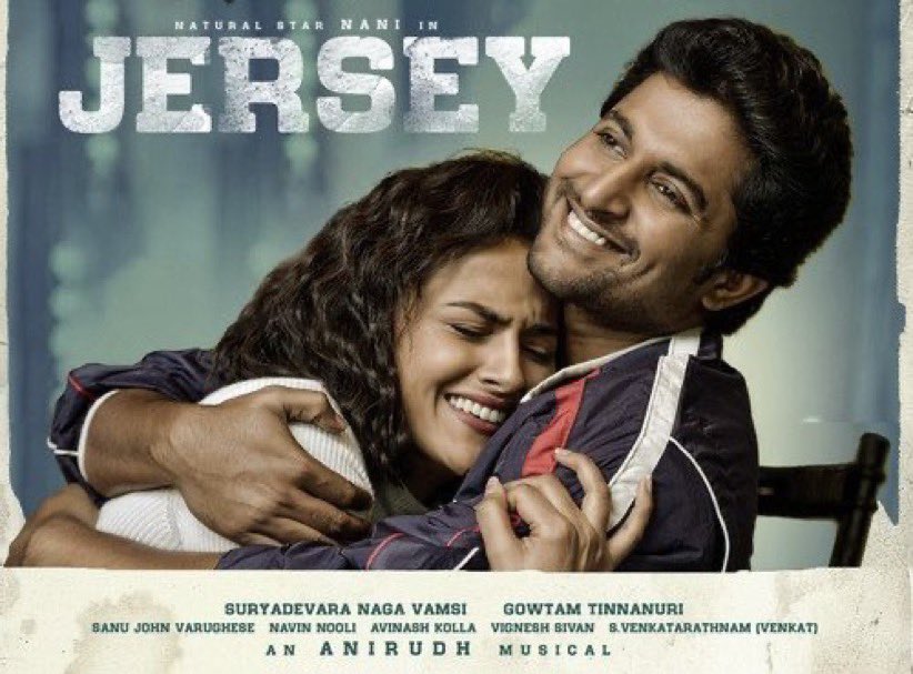 CinemaniaIndia's tweet photo. Critically-acclaimed Telugu sports-drama #Jersey, directed by Gowtam Tinnanuri, starring #Nani and #ShraddhaSrinath with music by #Anirudh released on this day (19/04) in 2019.
#6YearsOfJersey https://t.co/YXK80131Sd