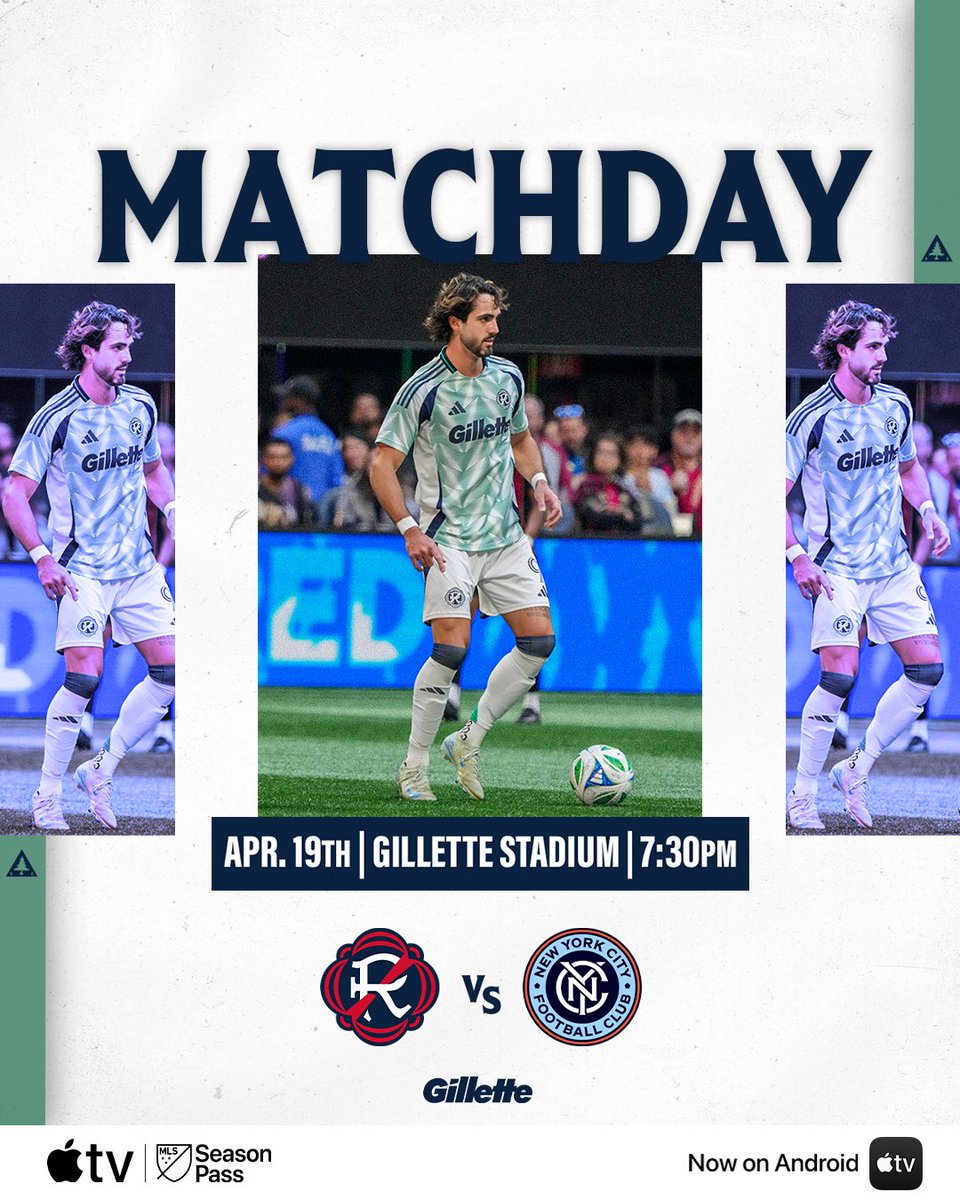 New England Revolution (@nerevolution) on Twitter photo Matchday in Foxboro. Let’s ride. 🔵🔴
Stick around after for the <a href="/RevsAmpSoccer/">Revs Amp Soccer</a> game.
📺 Watch Live on Apple TV • apple.co/44iw21V
📻 <a href="/985TheSportsHub/">98.5 The Sports Hub</a> • <a href="/NossaRadioUSA/">NOSSA RÁDIO USA</a>
#NERevs • <a href="/Gillette/">Gillette</a> Matchday in Foxboro. Let’s ride. 🔵🔴
Stick around after for the <a href="/RevsAmpSoccer/">Revs Amp Soccer</a> game.
📺 Watch Live on Apple TV • apple.co/44iw21V
📻 <a href="/985TheSportsHub/">98.5 The Sports Hub</a> • <a href="/NossaRadioUSA/">NOSSA RÁDIO USA</a>
#NERevs • <a href="/Gillette/">Gillette</a>