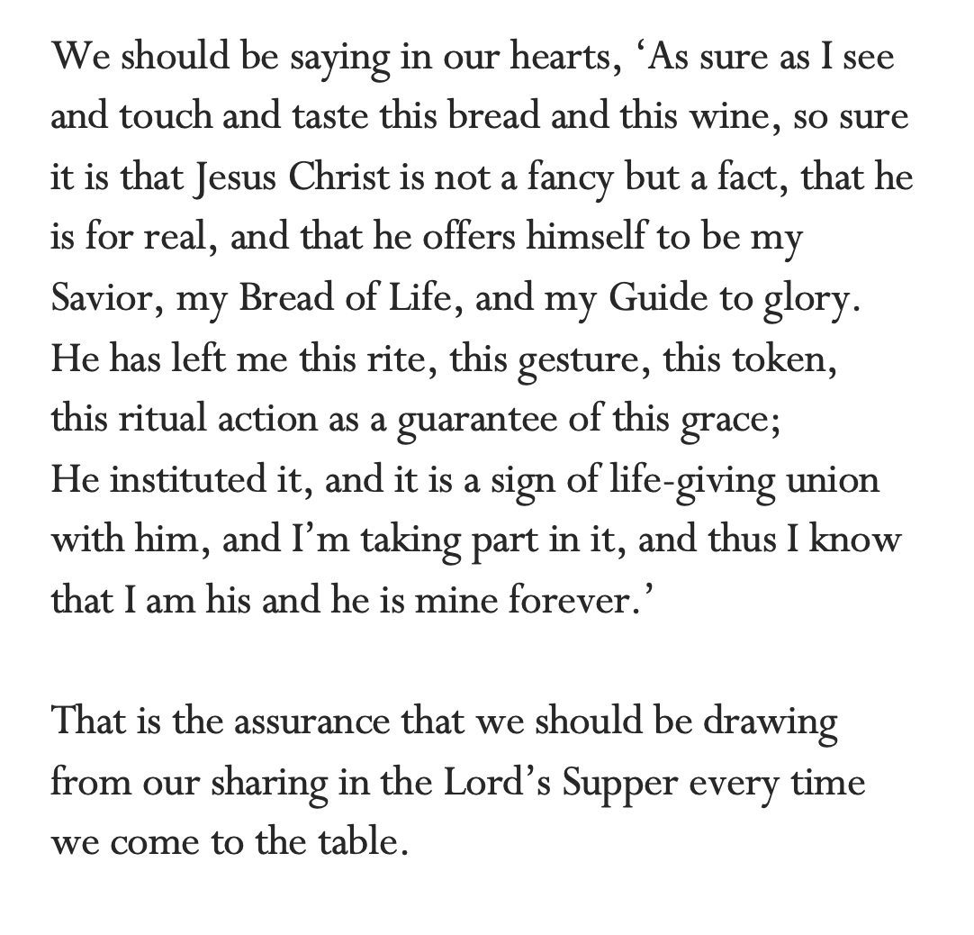 J. I. Packer on what we should be thinking every time we approach the Lord's Table