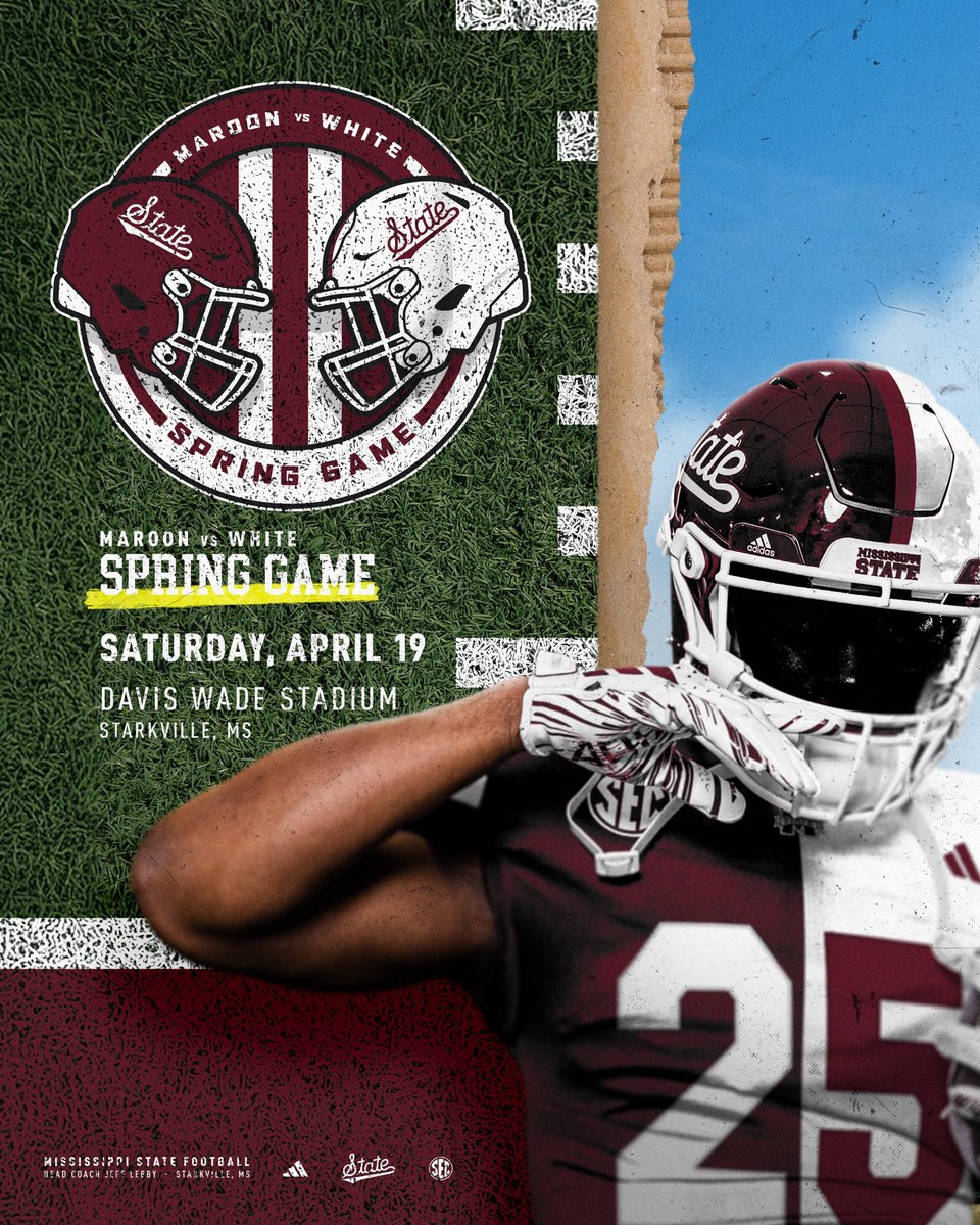 Mississippi State Athletics (@hailstate) on Twitter photo One more sleep โผ๏ธ
The <a href="/HailStateFB/">Mississippi State Football</a> spring game is Saturday at noon! Gates open at 11 AM.
#HailState๐ถ One more sleep โผ๏ธ
The <a href="/HailStateFB/">Mississippi State Football</a> spring game is Saturday at noon! Gates open at 11 AM.
#HailState๐ถ