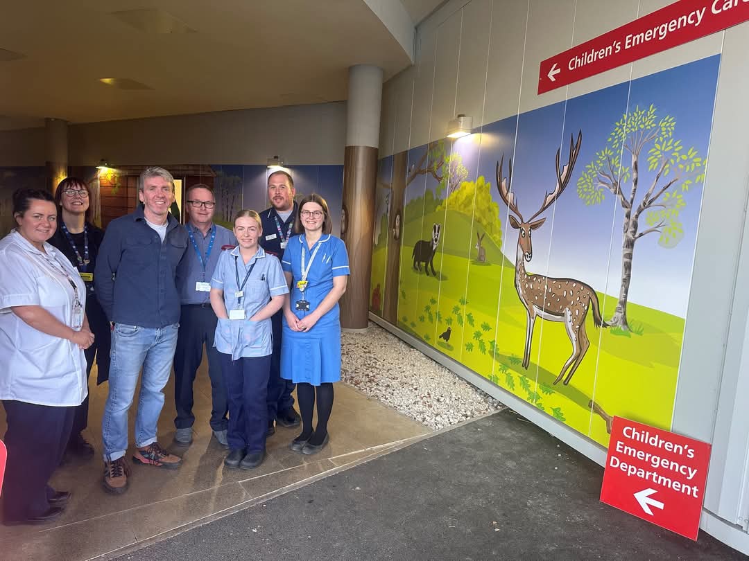 And it's finally finished! Loving the mural at the new UHNM Children's Emergency department entrance. Local artist Matt Buckingham developed the design with Merit students so it would appeal to older children visiting the hospital.