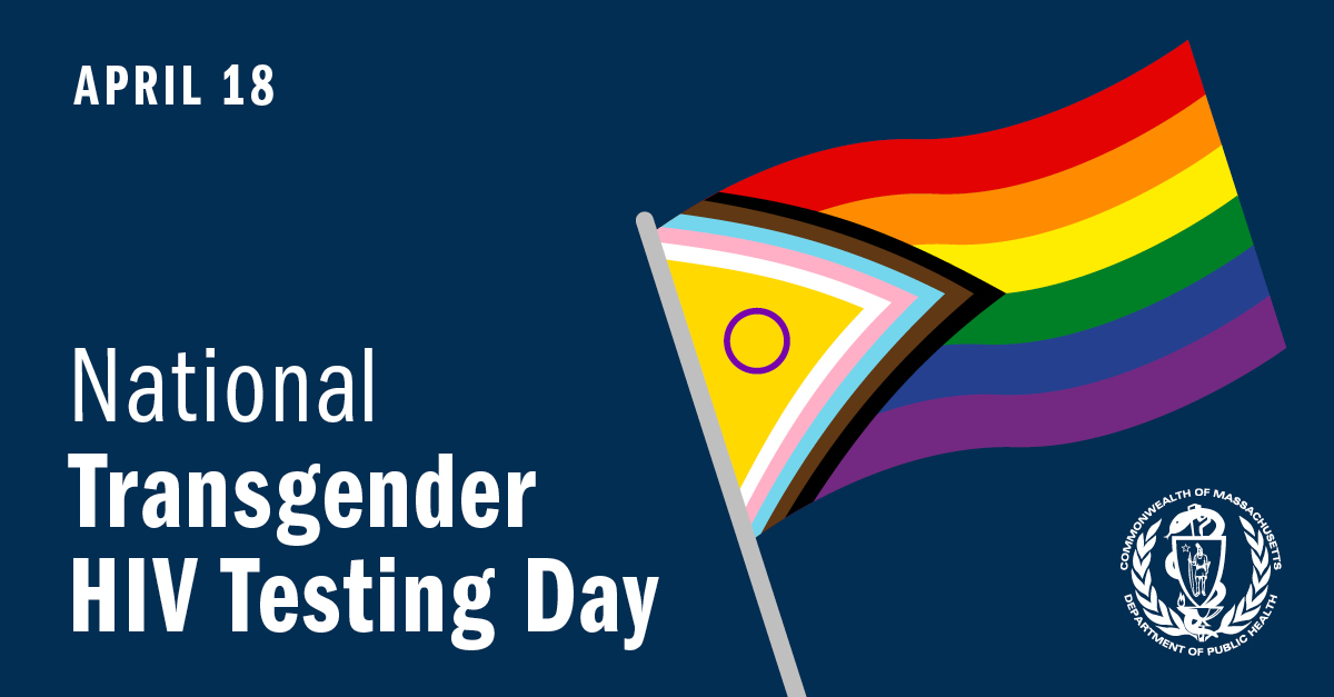 MassDPH's tweet photo. Trans lives matter. Today, on National Transgender HIV Testing Day, let’s uplift trans voices, encourage HIV testing, and fight for better healthcare access. 🏳️⚧️ https://t.co/nXLOy3o9d5 #TransHIVTestingDay #EndHIV https://t.co/Z0tbMrcTDe