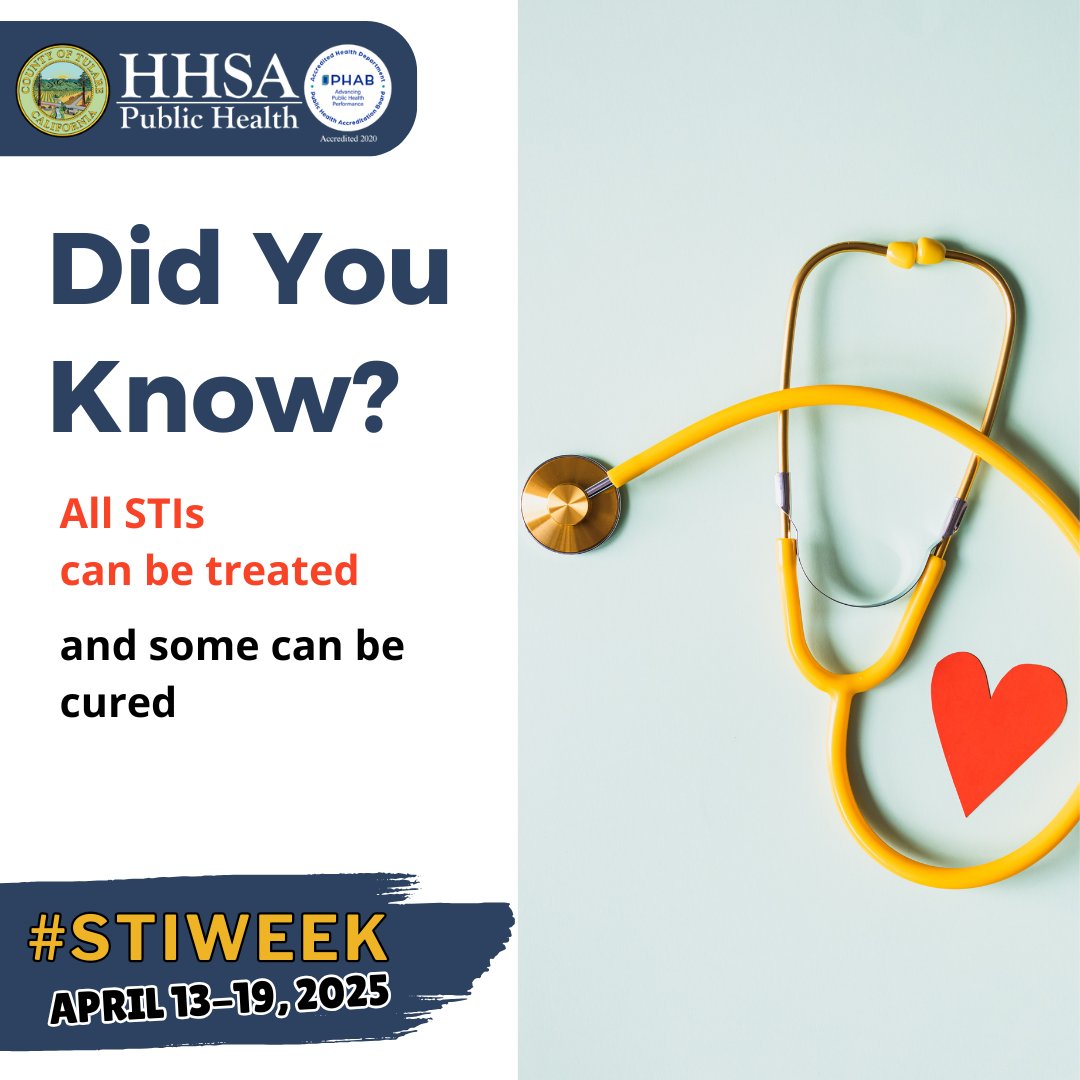 TulareCo_HHSA's tweet image. It’s #STIAwarenessWeek ! 
Take charge of your reproductive health
and ask your health care provider
about STI testing and vaccines that
are right for you.