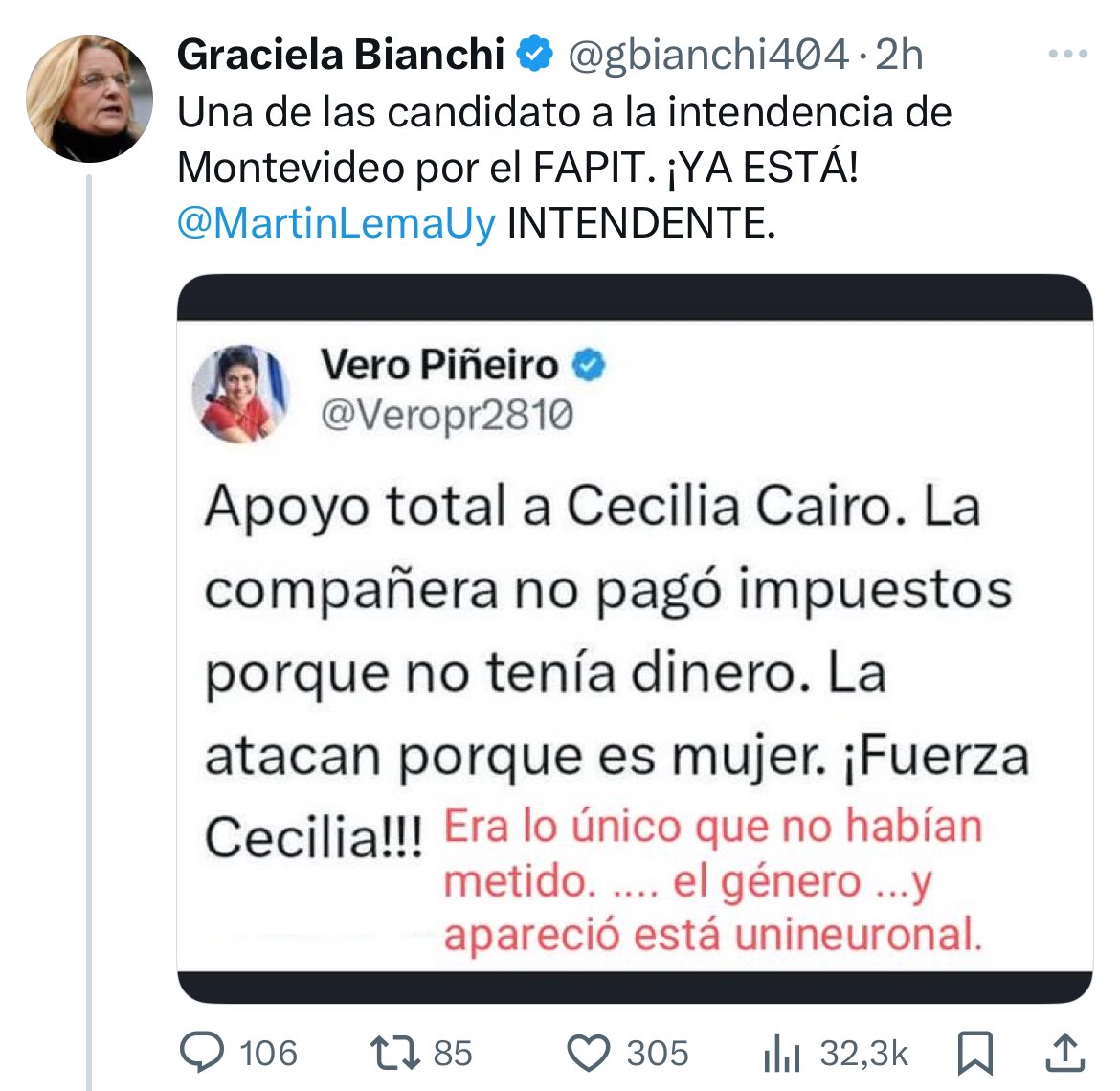 Ihavetweeter's tweet photo. Sabe que la imagen es un fake pero no la borra, porque si puede seguir generando odio bienvenido sea. Después la vemos pidiendo ética y honestidad. Un personaje nefasto. La peor mierda de la política. https://t.co/irE5RuEUd7