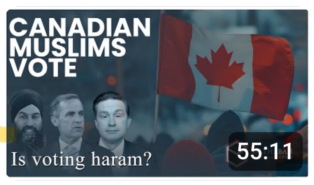 Mathabah's tweet image. Is Voting Harām? 
Who should the Muslims vote for? | Canadian Muslim Vote 2025

Latest podcast, watch here: m.youtube.com/watch?v=Y9MC1_…