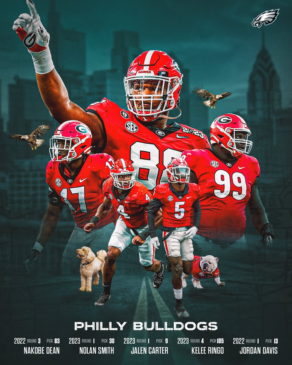 Philadelphia Eagles (@eagles) on Twitter photo National Champions to Super Bowl Champions.
Something about the Dawgs 👀
<a href="/GeorgiaFootball/">Georgia Football</a> | #FlyEaglesFly National Champions to Super Bowl Champions.
Something about the Dawgs 👀
<a href="/GeorgiaFootball/">Georgia Football</a> | #FlyEaglesFly