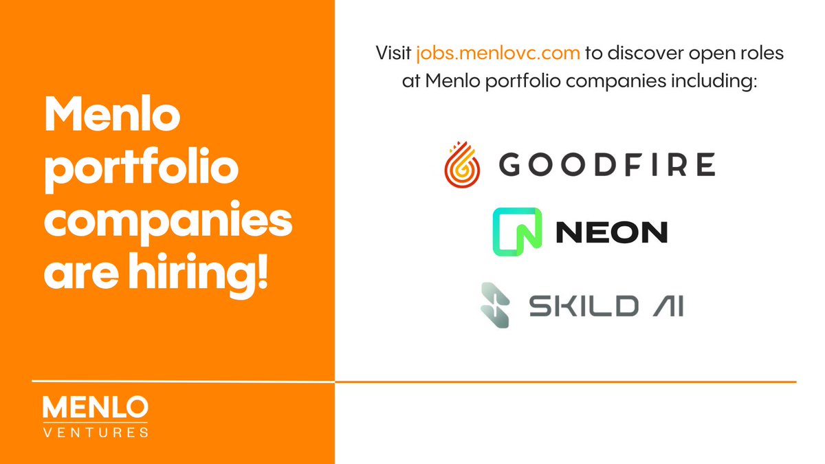 Y2Kandace's tweet image. ✨#NowHiring ✨
Ready to be part of the AI frontier? We're showcasing groundbreaking AI startups: @GoodfireAI just announced a $50M Series A, @neondatabase is a Serverless Postgres provider, and @SkildAI is building AI for robotics. Visit mnlo.vc/Careers to apply!