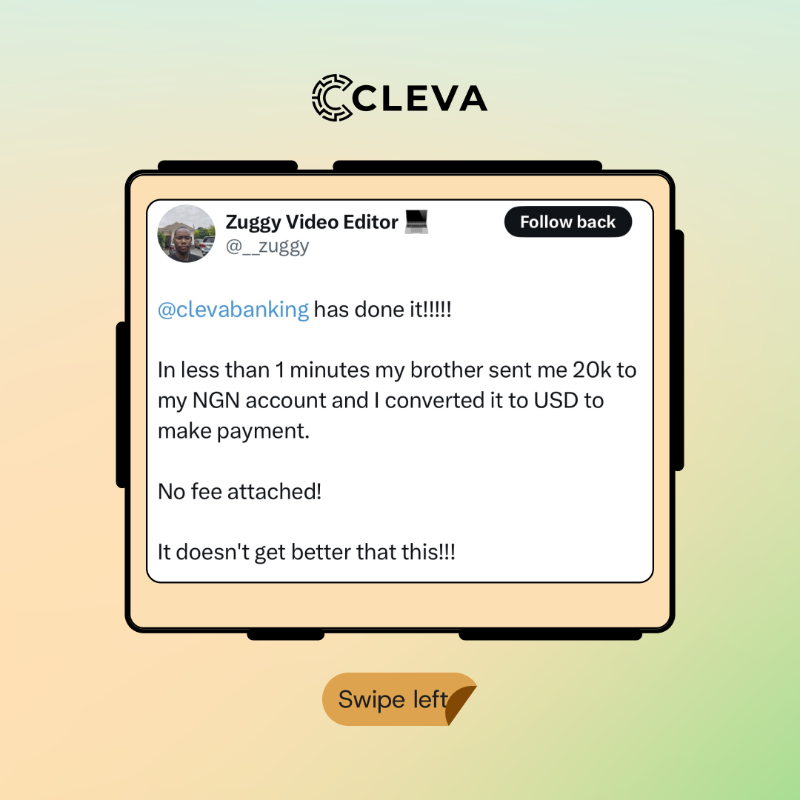 clevabanking's tweet photo. Our naira deposits feature is still making waves!

We love to see how useful this feature has been for you since we launched it. As you can see, reviews don’t lie.

How’s the naira deposits feature on Cleva making a difference for you?
