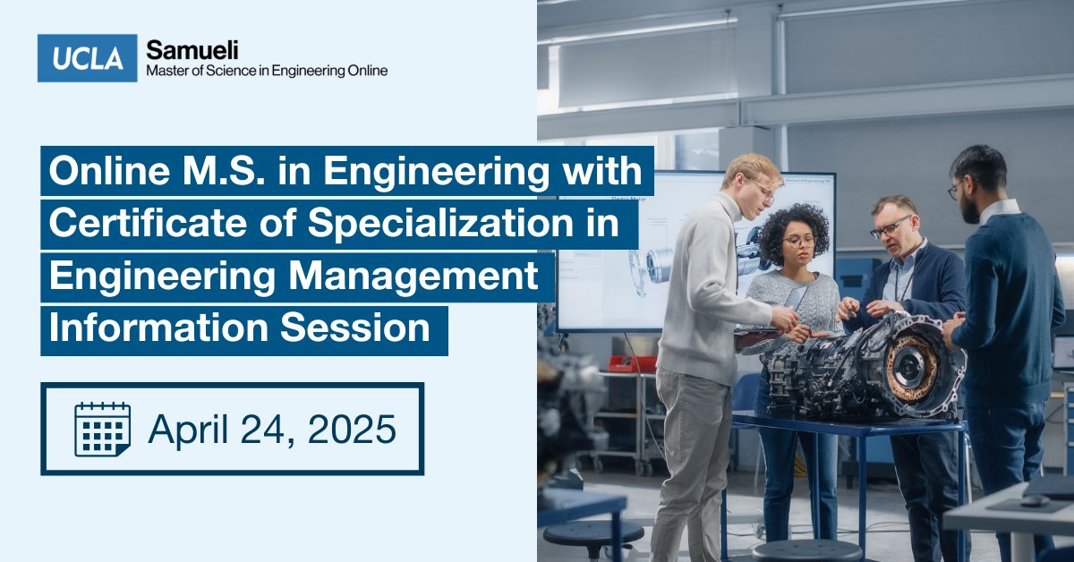 Master of Science in Engineering Online UCLA tweet media