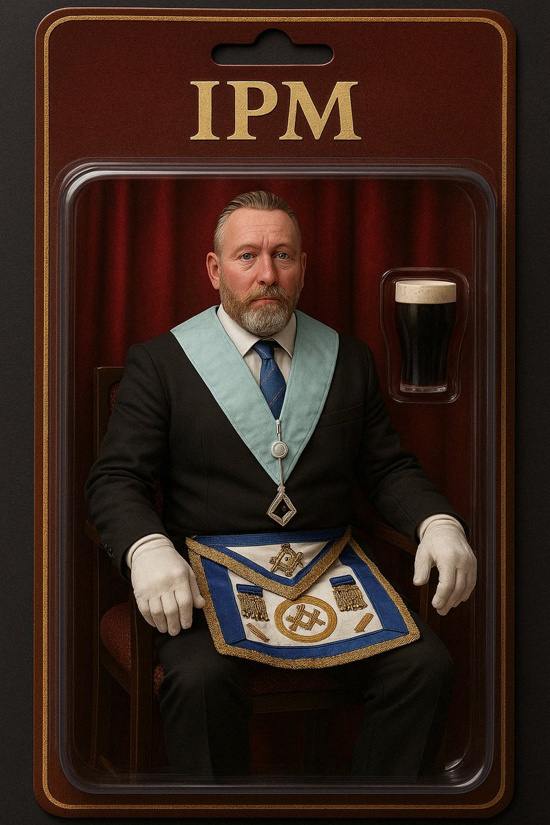 Bective1532's tweet photo. Spent some time avoiding my actual job this week... So I used Ai to create action figures of our officers. Here's our wonderful IPM. #bectivelodge #cumbriafreemasons #freemasons #actionfigure #masons #ugle #carlisle https://t.co/4wcWlTbrIl