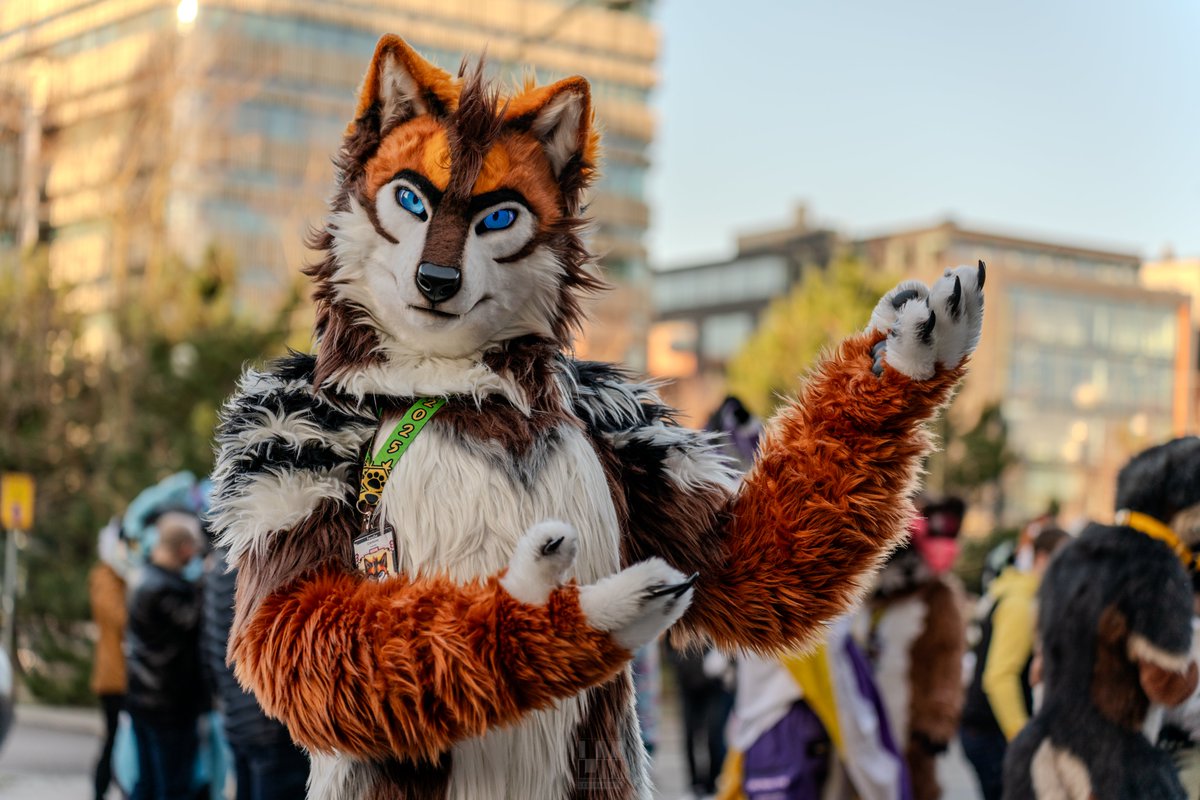 A cool snapshot when I was suiting at #NordicFuzzCon Gosh I miss that con 🫶

#FursuitFriday  #Furry #Fursuit