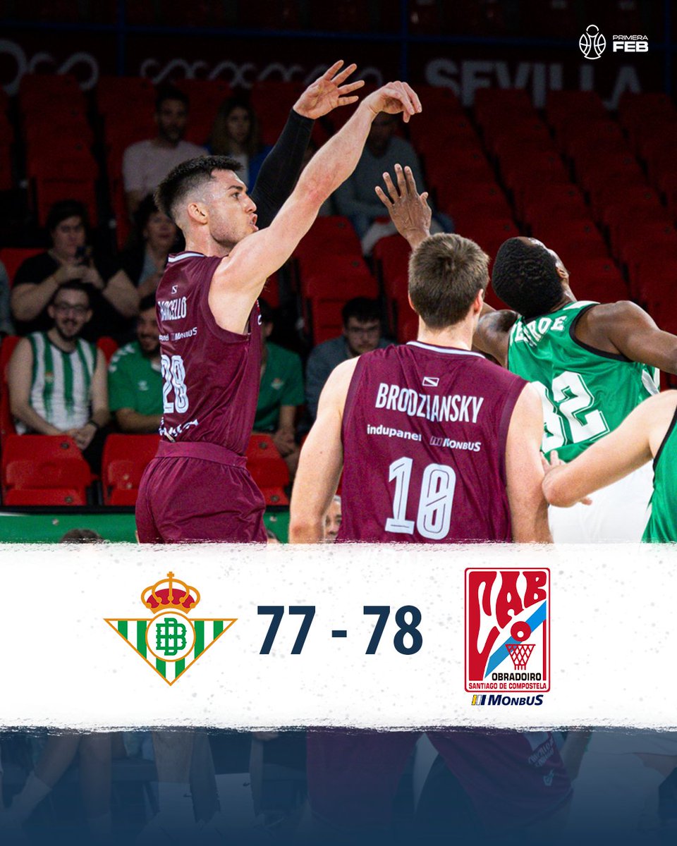 OBRADOIROCAB's tweet photo. FINAAAAAAAAAAAAAAAAAAAAAAAAAAAAAAAAAAAAAAAAAAAAAAAAAAAAAAAAAAAAAAAL

🟢 @RealBetisBasket 77
🟣 Monbus Obradoiro 78

#MansAObra #PrimeraFEB https://t.co/aeyihWNPOg