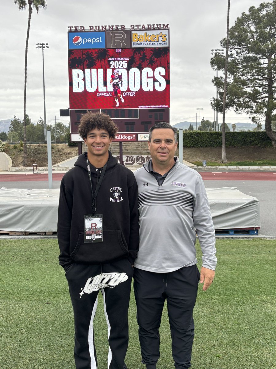 jay_broderick3's tweet photo. After a great visit, I am blessed to receive an offer from the University of Redlands! Thank you @UR_CoachGood @CoachAcciani for this amazing opportunity!!!! https://t.co/3U1SUvaKwH