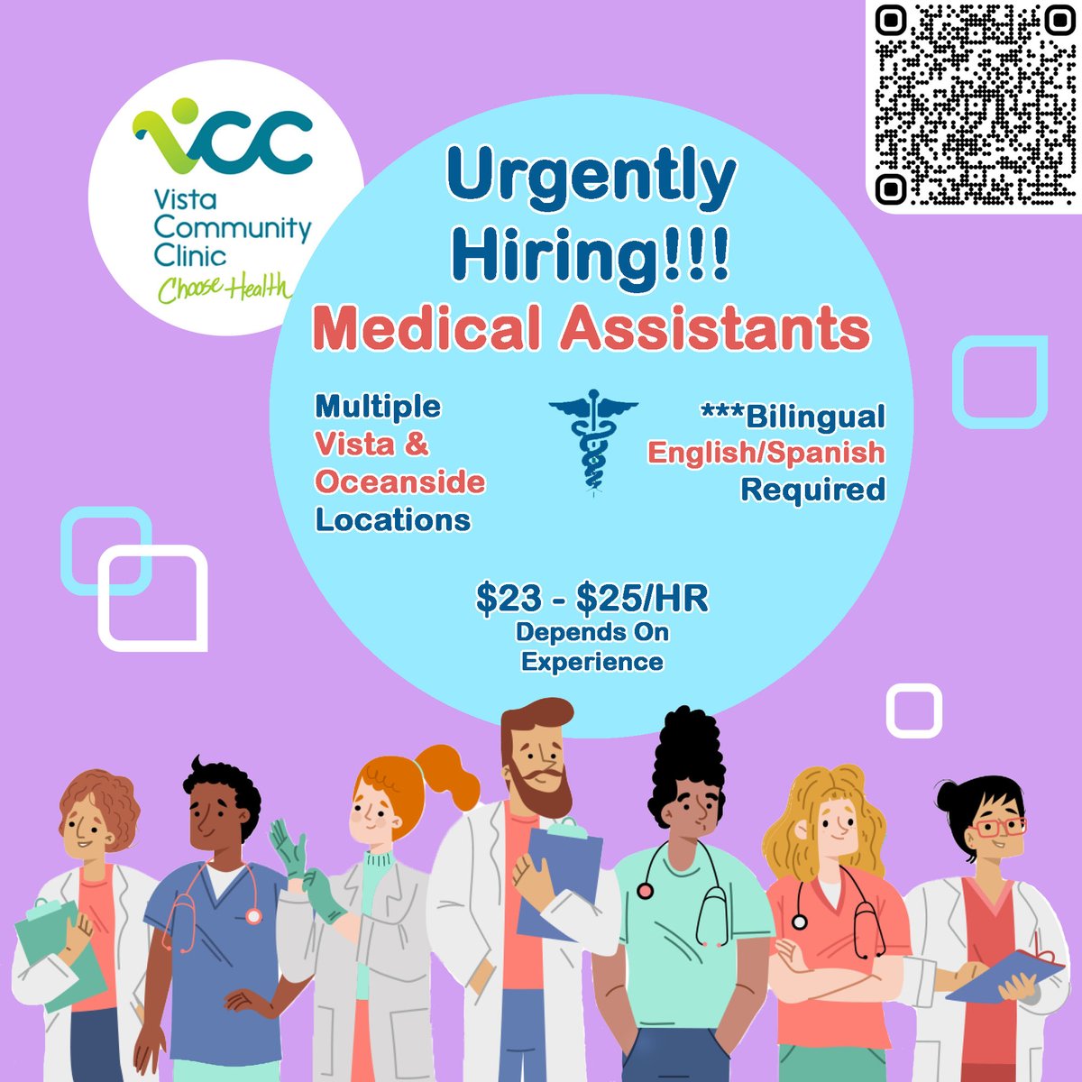 Join our team. Vista Community Clinic is hiring! Click on the link below to see all our open positions and apply today! …ortaln-vistacommunityclinic.icims.com/jobs/search?ss… Vista Community Clinic is an Equal Opportunity Employer. #VCC #ChooseHealth #HiringNow #HealthcareCareers