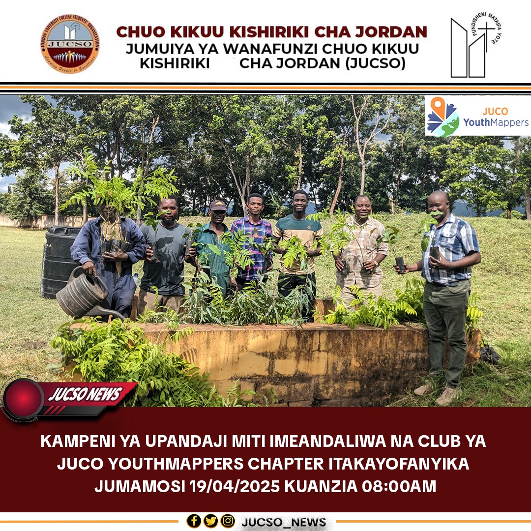 jucomappers's tweet photo. JOIN US in commemorating International Earth Day (April 22) by taking part in a tree planting campaign aimed at conserving our campus environment and contributing to Climate Action – SDG 13.
#SDGs 
#YouthMappers https://t.co/qXjuo3tFZv