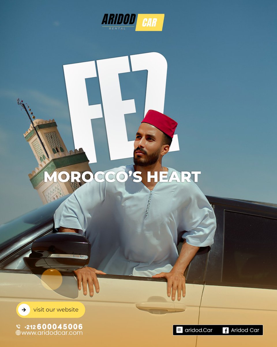 AridodCar's tweet photo. 🕌 Fes Travel Guide
Dive into Morocco’s spiritual capital—then hit the road!
✨ Explore ancient medinas
🚘 Rent a car in Fes for day trips to Ifrane, Meknes &amp; more
🏞️ Freedom to discover beyond the city
https://t.co/E4N5n3VGDp
#FesCarRental #RentACarInMorocco #MoroccoCarHire https://t.co/DPtTNqviBD