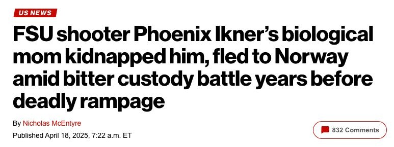 QasimRashid's tweet photo. If the murderous FL mass shooter Phoenix Ikner was brown or an immigrant then MAGA would run wild demonizing him & calling to deport anyone who criticizes America.

But because Ikner is a white male son of a cop, he is arrested alive & MAGA outlets run sympathy articles for his rough childhood, and how he struggled with mental health.