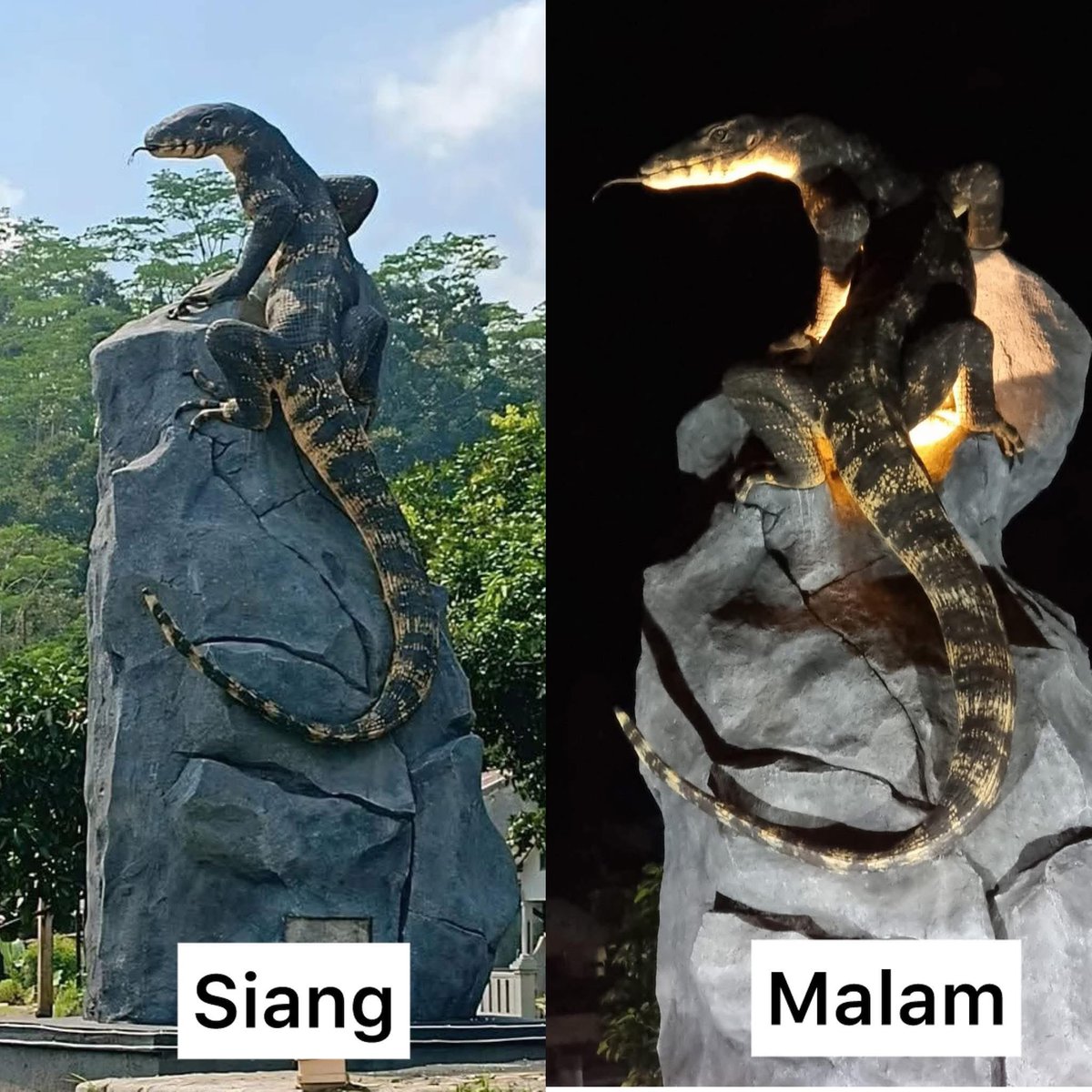 Tugu Gajah gresik dan Tugu Pesut mahakam menangis melihat karya ini

Di pinggir Jalan Raya Nasional Ajibarang - Secang, tepatnya di wilayah Desa Krasak, Kecamatan Selomerto, Kabupaten Wonosobo, ada sebuah bangunan baru yang unik serta banyak menarik perhatian. 

Tugu yang