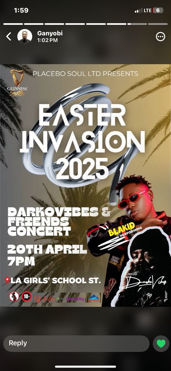 blakidmusic's tweet photo. BlakArmy let's pull up to @darkovibes Easter Invasion concert. I'll be performing live 🙏🏽💪🏾♥️🔥🔥#blakid #rychent https://t.co/tVbgQi2Dp1