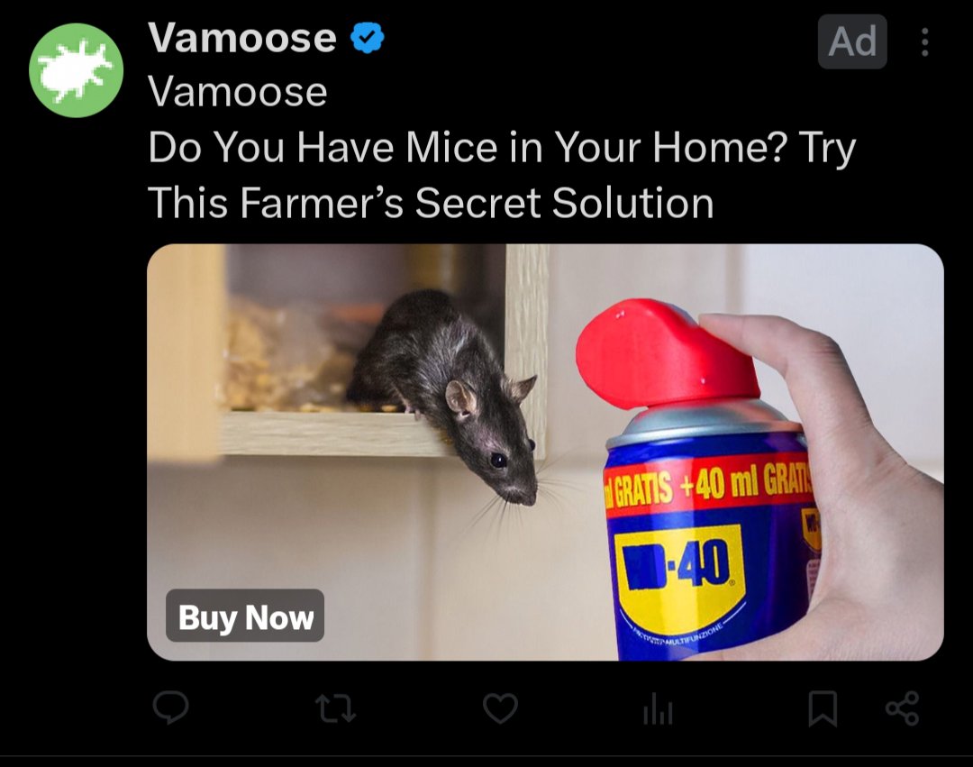 ..... Please don't WD-40 a living animal.
