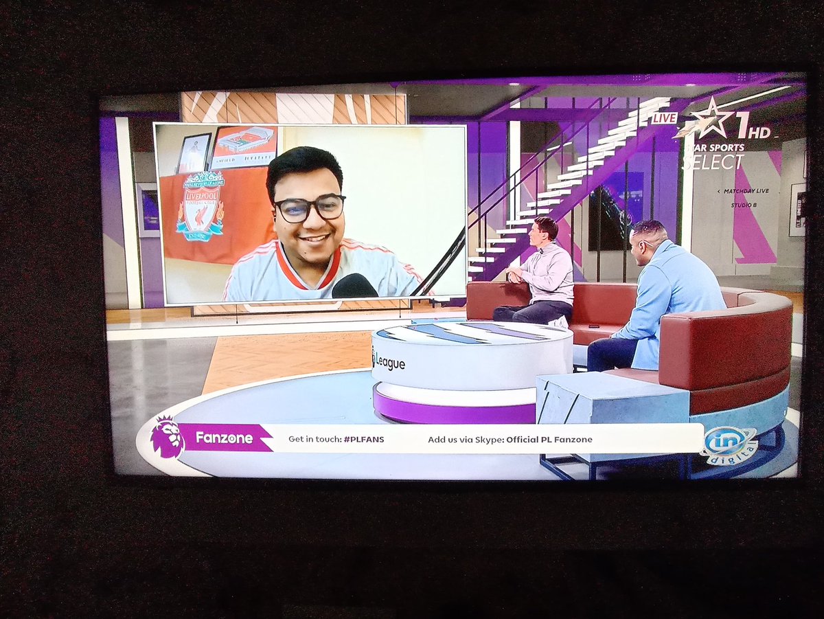 darshan_tlg's tweet photo. Bucket list moment unlocked!
First-ever feature on PL Fanzone on Star Sports!
Truly surreal to rep the fans on live TV
@willperryTV @morrisonclinton โ
Hopefully itโs the first of many!
#LFC
#PLFanzone #PremierLeague https://t.co/pg3prZuhws