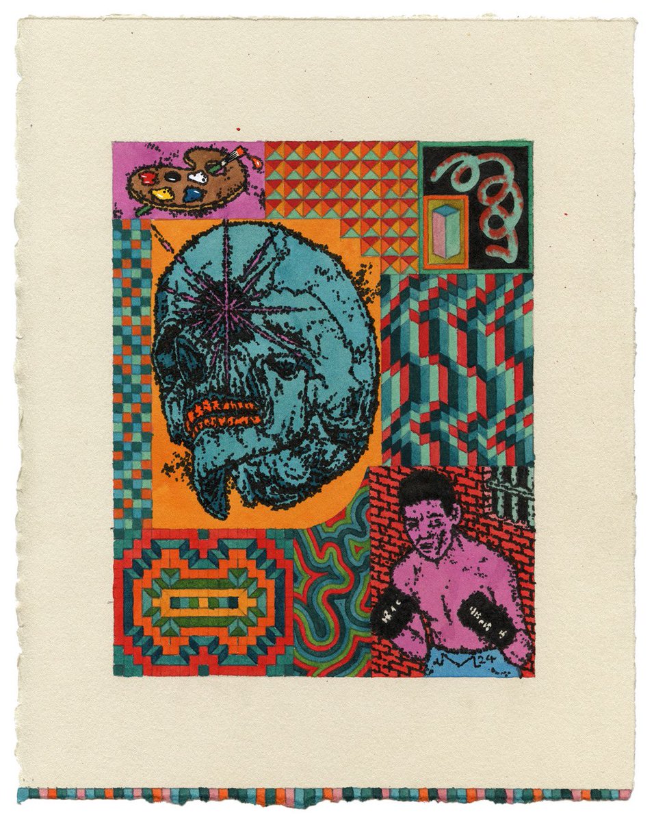 Paolozzi at the Buzzer
Watercolor, gouache, and graphite on paper, 8x10”
2024