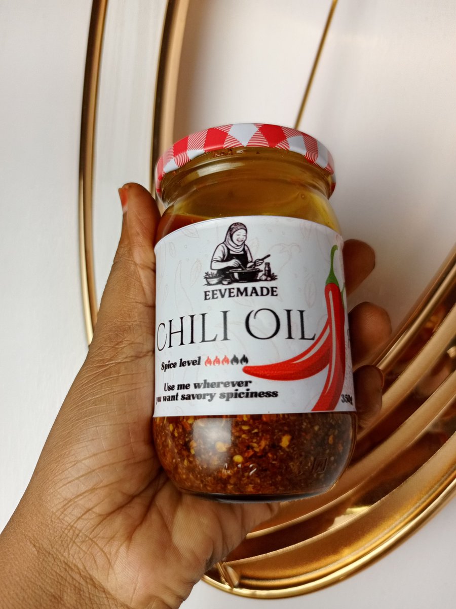 Chili oil is ready for purchase fam

A jar is 4500 naira only.

Please help me retweet for more visibility 🙏 thank you 💕
