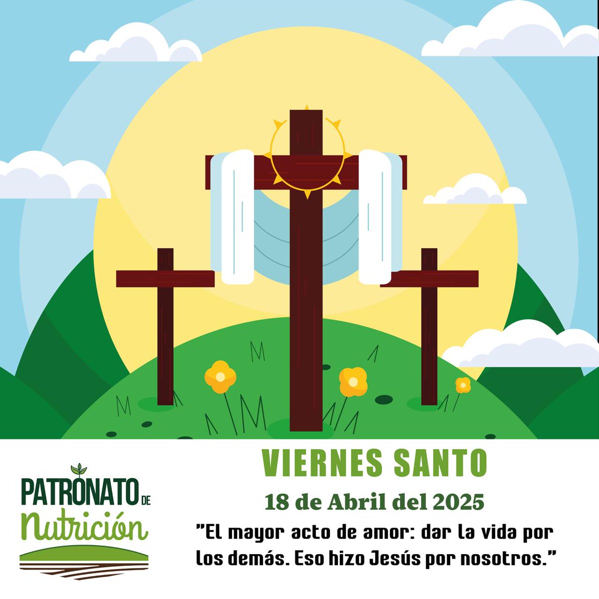 "El mayor acto de amor; dar la vida por los demás. Eso hizo Jesús por nosotros. "
