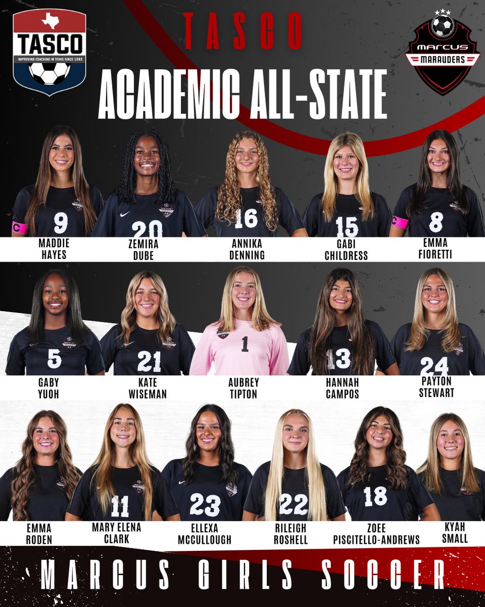 We are SO proud that ALL 16 of our seniors earned Academic All-State Honors for their GPA throughout all of high school! What an incredible achievement. Congratulations, girls!