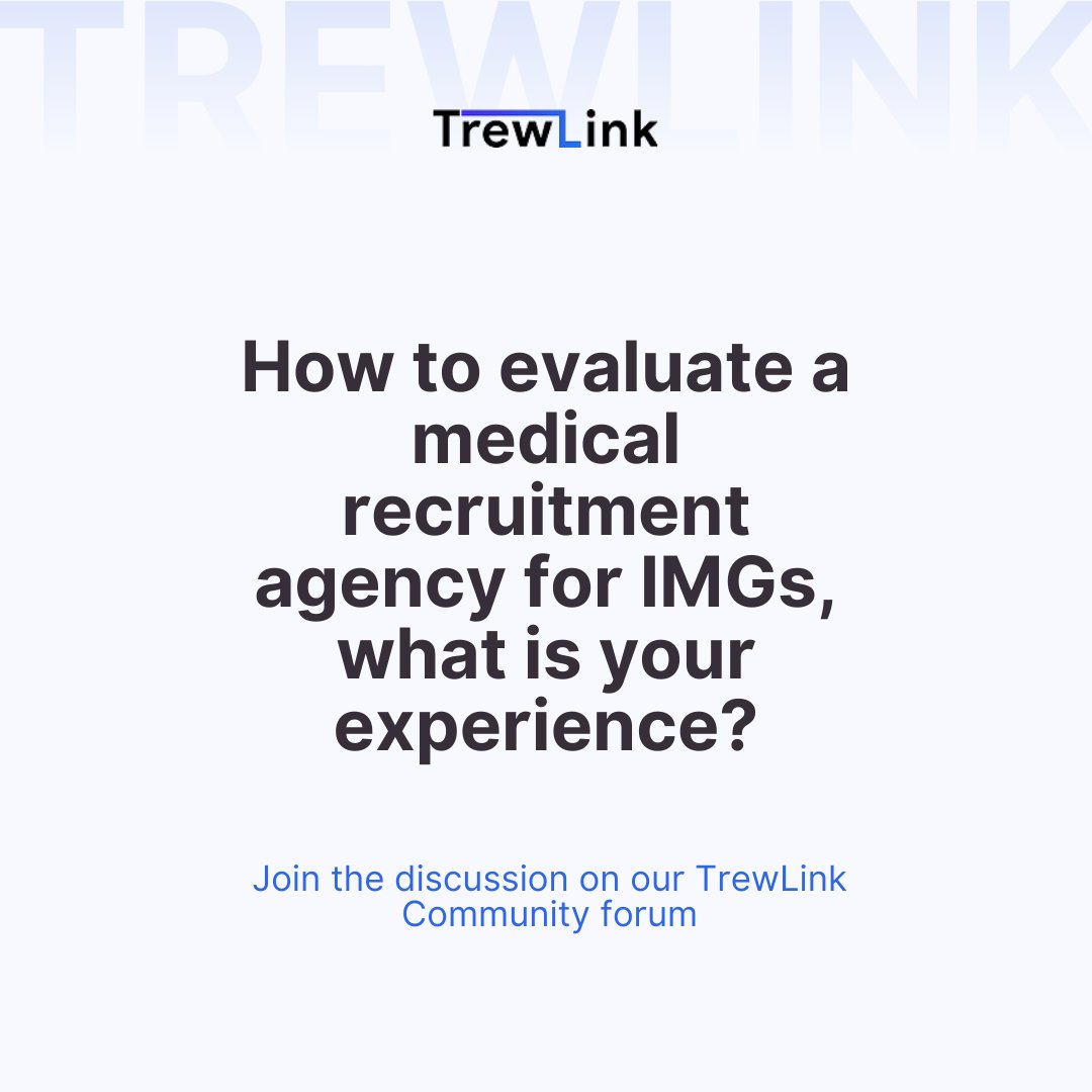 LinkTrew's tweet image. Key questions IMGs should ask when choosing a recruitment agency: Are they NHS-approved? Do they charge fees? 

community.trewlink.com/forum-qxt6vsdi…

 #IMGs #HealthcareCareers #UKBound  #InternationalDoctors #NHSJobs #RecruitmentTips