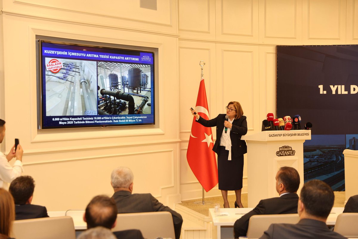 AkSahinbey_27's tweet photo. Gaziantep Büyükşehir Belediyemizin 1 Yıl içinde hayata geçirilen ve devam eden projelerin tanıtıldığı Basın Lansmanı programına
Kadın Kolları Başkanımız Sn. @fatmagulaslndag  ve yönetim kurulu üyelerimiz ile birlikte katılım sağladık.

@abdulhamitgul 
@FatmaSahin https://t.co/V3opNJ5Zpl