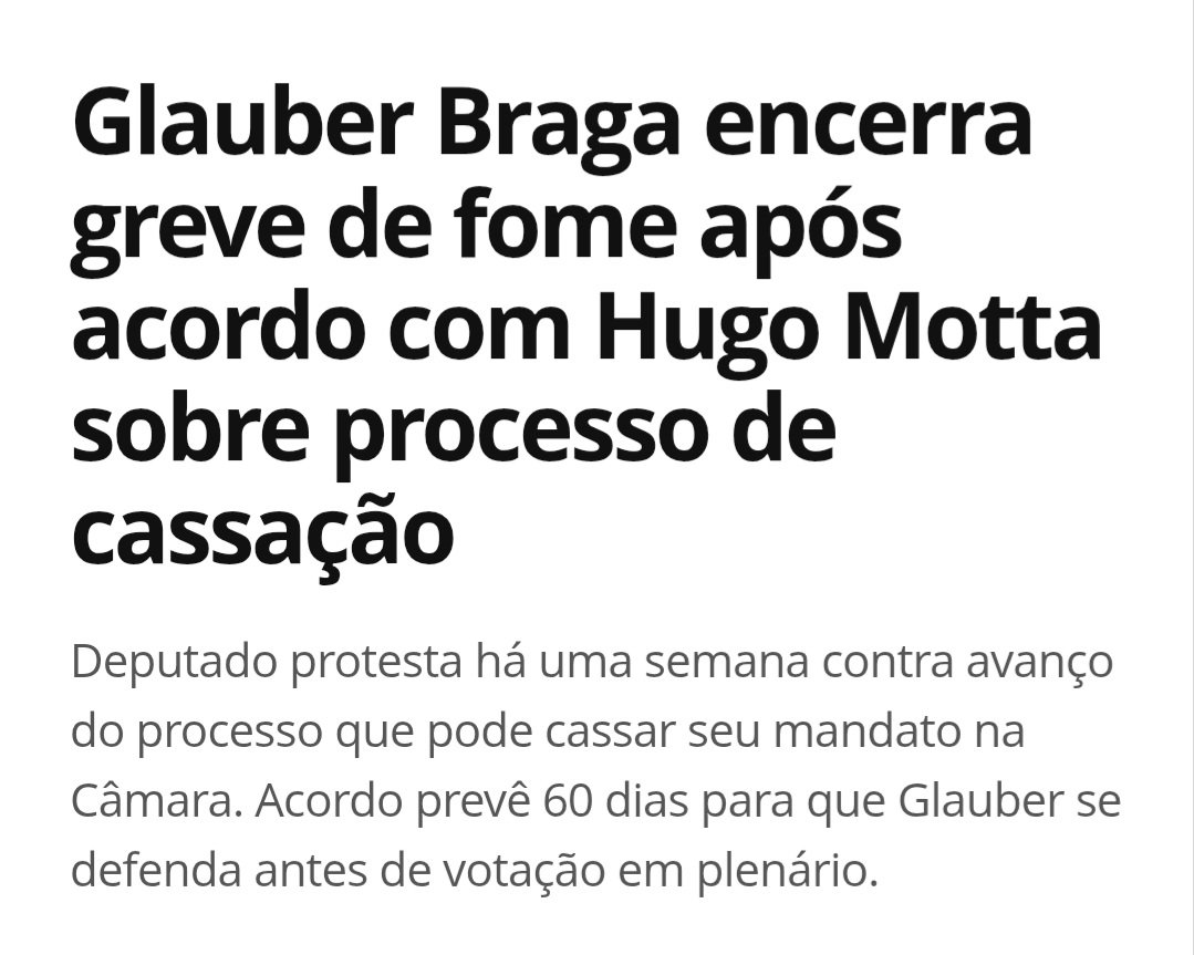 Acordão para livrar Glauber (grande algoz dos presos do 8 de janeiro). Lula não deixa seus feridos pelo caminho.
O pior: isso tem o apoio da BolsoLepra (em troca da anistia ao Jair e ao fim da FICHA LIMPA).
Exagero? Mostre um parlamentar BolsoLepra criticando o ACORDÃO!