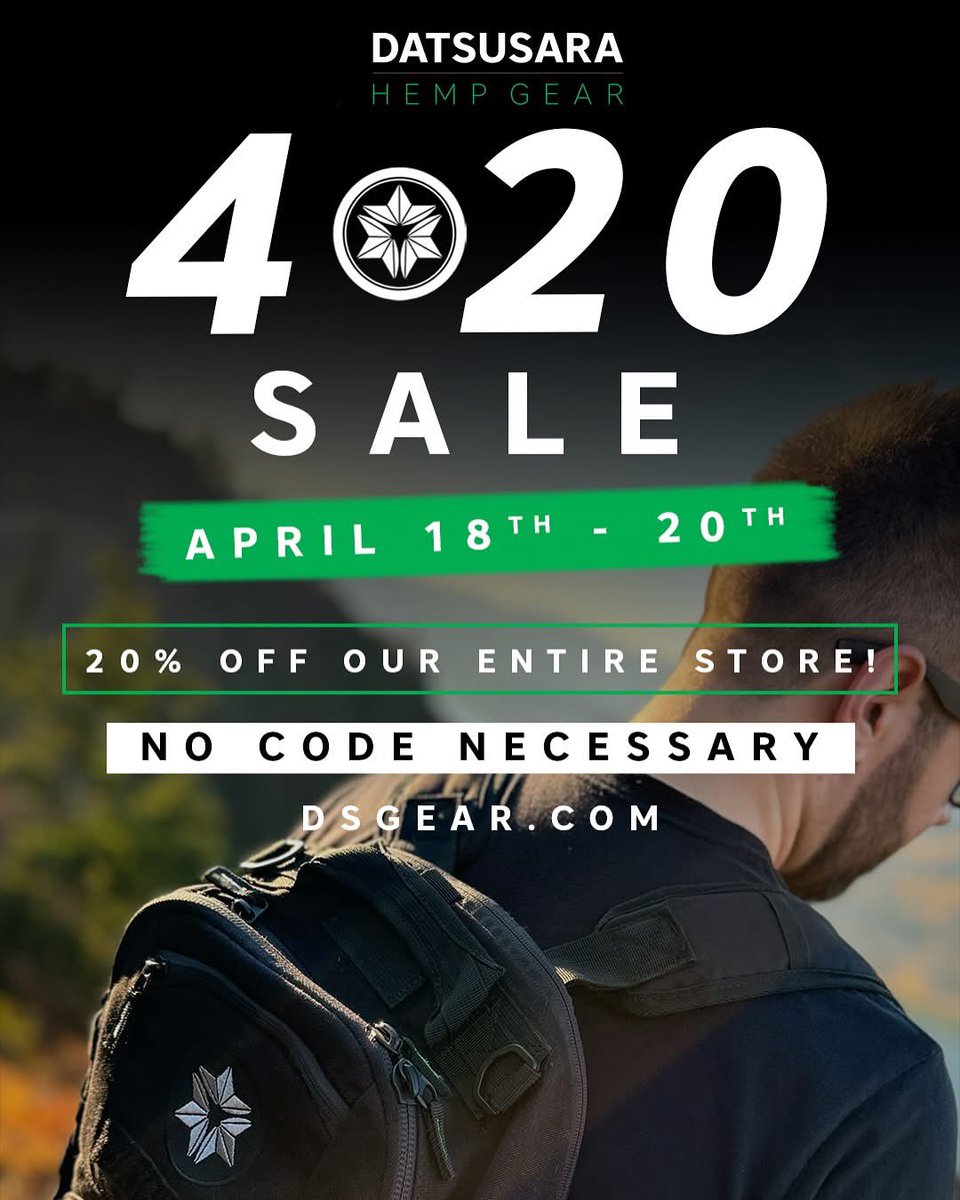 DSgear's tweet image. Our annual #420 sale starts early on the 18th, get ready and enjoy!