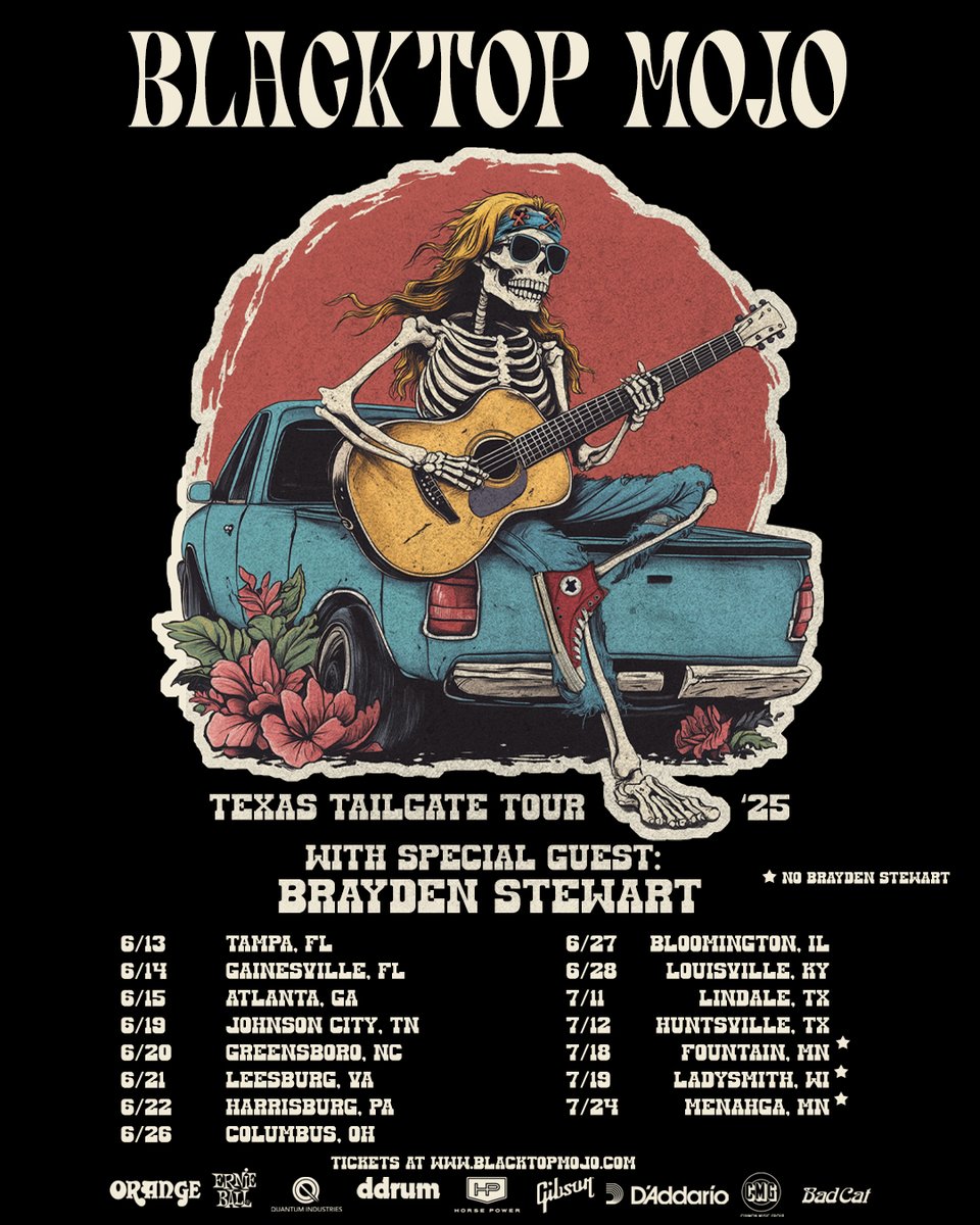 📷 The Texas Tailgate Tour '25 📷
We'll be hitting the road this summer, with support from our good friend, Brayden Stewart 📷. Tickets on sale now at blacktopmojo.com
#rockandroll #rockmusic #americana #southernrock